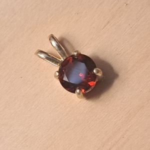 14k gold ruby pendant